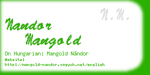 nandor mangold business card